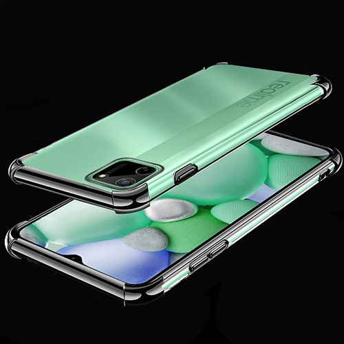 Ultra-thin Transparent TPU Soft Case Cover H01 for Realme C11 Black