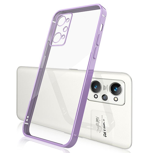 Ultra-thin Transparent TPU Soft Case Cover H01 for Realme GT Neo2 5G Purple