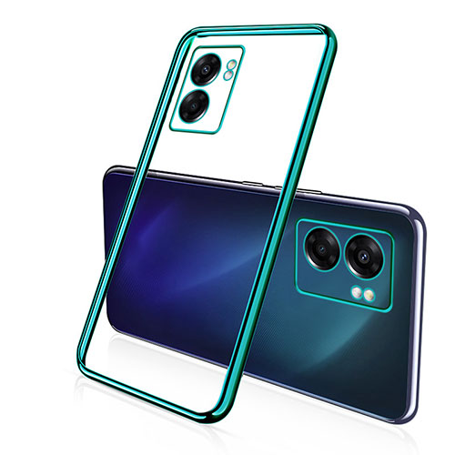 Ultra-thin Transparent TPU Soft Case Cover H01 for Realme Q5i 5G Green