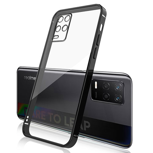 Ultra-thin Transparent TPU Soft Case Cover H01 for Realme V13 5G Black