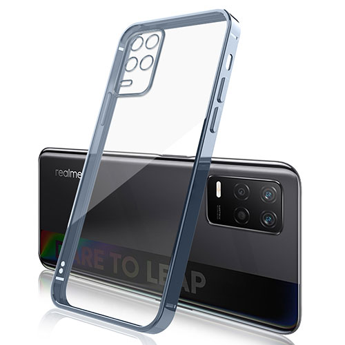 Ultra-thin Transparent TPU Soft Case Cover H01 for Realme V13 5G Blue