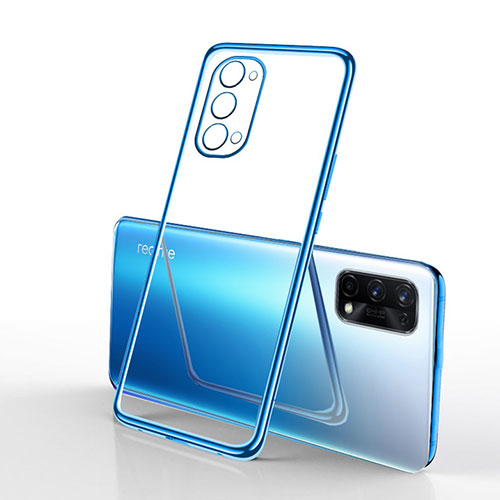 Ultra-thin Transparent TPU Soft Case Cover H01 for Realme V15 5G Blue