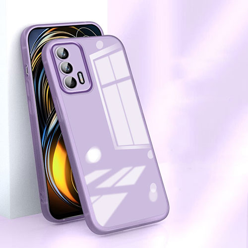 Ultra-thin Transparent TPU Soft Case Cover H01 for Realme X7 Max 5G Purple