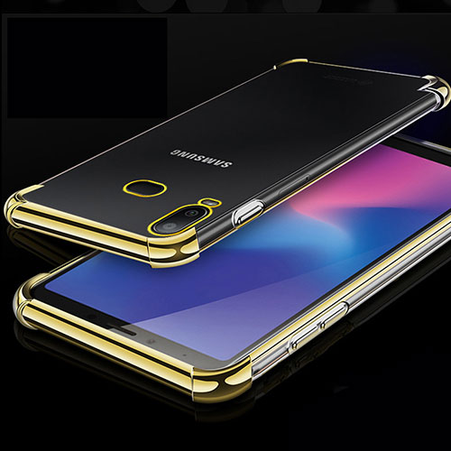 Ultra-thin Transparent TPU Soft Case Cover H01 for Samsung Galaxy A6s Gold