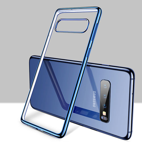 Ultra-thin Transparent TPU Soft Case Cover H01 for Samsung Galaxy S10 5G Blue