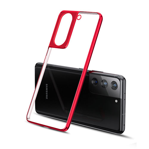 Ultra-thin Transparent TPU Soft Case Cover H01 for Samsung Galaxy S21 5G Red