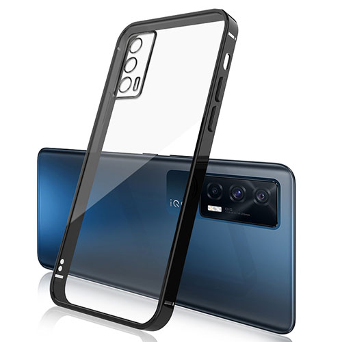 Ultra-thin Transparent TPU Soft Case Cover H01 for Vivo iQOO 7 India 5G Black