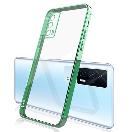 Ultra-thin Transparent TPU Soft Case Cover H01 for Vivo iQOO 7 India 5G Green