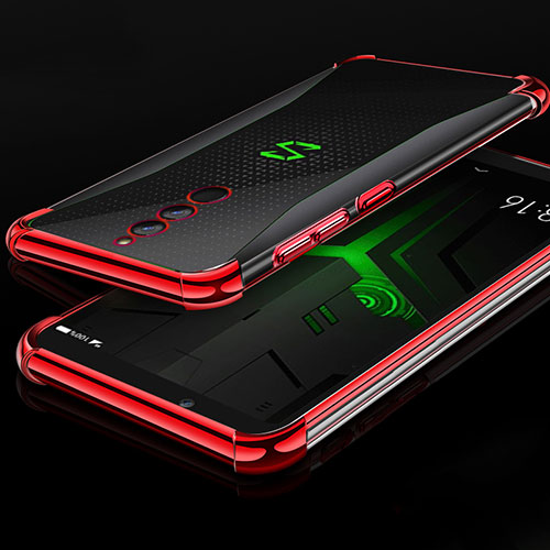 Ultra-thin Transparent TPU Soft Case Cover H01 for Xiaomi Black Shark Helo Red