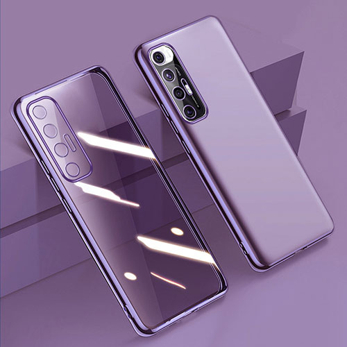 Ultra-thin Transparent TPU Soft Case Cover H01 for Xiaomi Mi 10S 5G Purple