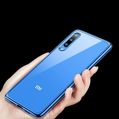 Ultra-thin Transparent TPU Soft Case Cover H01 for Xiaomi Mi 9 Blue