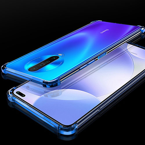 Ultra-thin Transparent TPU Soft Case Cover H01 for Xiaomi Poco X2 Blue