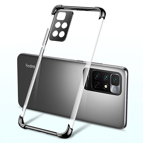 Ultra-thin Transparent TPU Soft Case Cover H01 for Xiaomi Redmi 10 4G Black