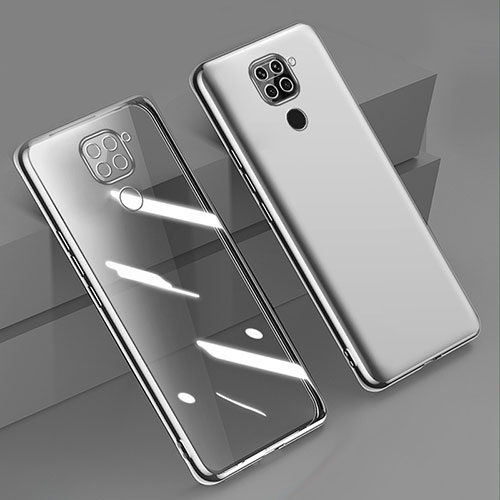 Ultra-thin Transparent TPU Soft Case Cover H01 for Xiaomi Redmi 10X 4G Silver