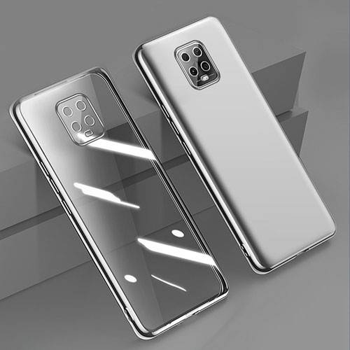 Ultra-thin Transparent TPU Soft Case Cover H01 for Xiaomi Redmi 10X 5G Silver