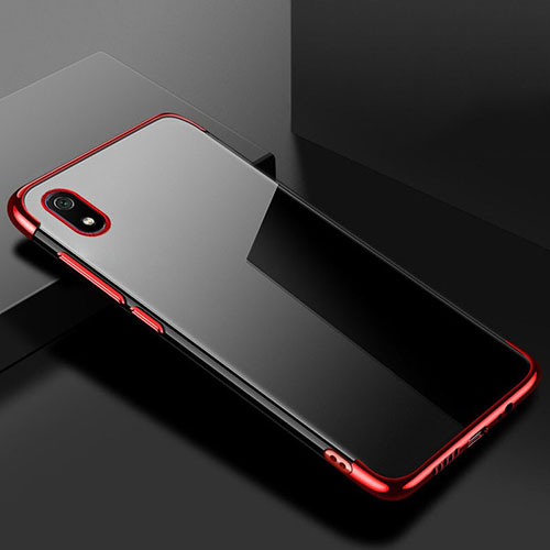 Ultra-thin Transparent TPU Soft Case Cover H01 for Xiaomi Redmi 7A Red