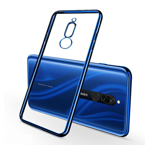 Ultra-thin Transparent TPU Soft Case Cover H01 for Xiaomi Redmi 8 Blue