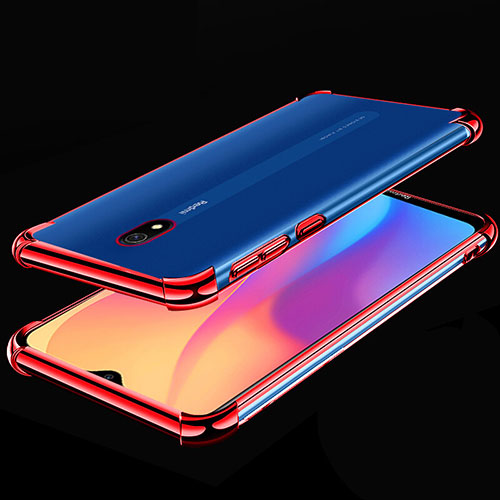 Ultra-thin Transparent TPU Soft Case Cover H01 for Xiaomi Redmi 8A Red