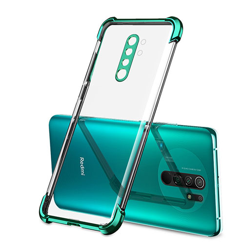 Ultra-thin Transparent TPU Soft Case Cover H01 for Xiaomi Redmi 9 Prime India Green