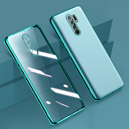 Ultra-thin Transparent TPU Soft Case Cover H01 for Xiaomi Redmi 9 Prime India Green