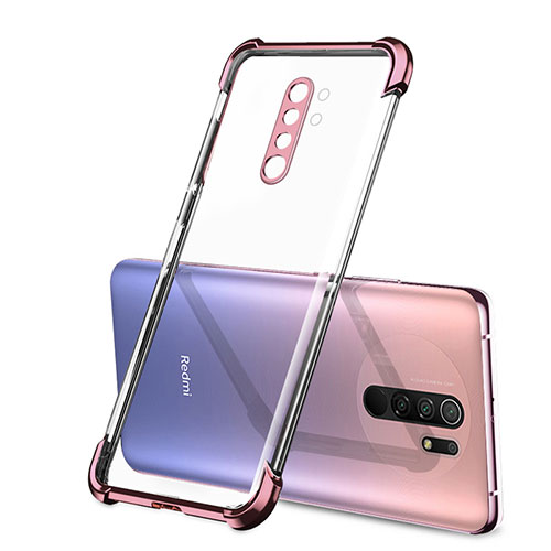 Ultra-thin Transparent TPU Soft Case Cover H01 for Xiaomi Redmi 9 Prime India Rose Gold