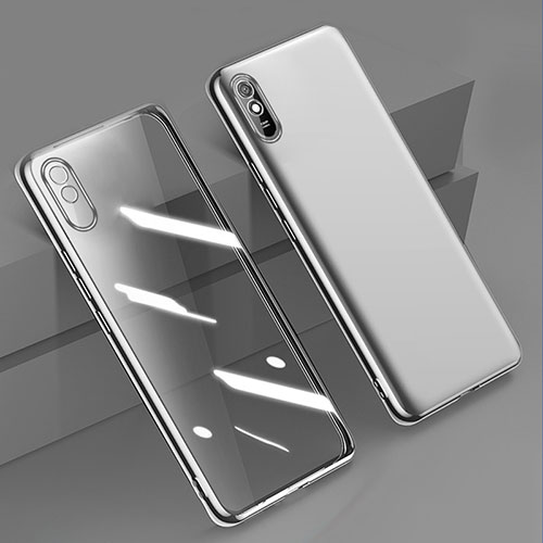 Ultra-thin Transparent TPU Soft Case Cover H01 for Xiaomi Redmi 9i Silver