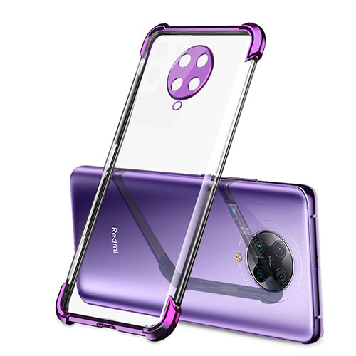 Ultra-thin Transparent TPU Soft Case Cover H01 for Xiaomi Redmi K30 Pro 5G Purple