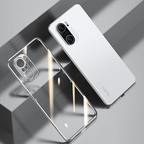 Ultra-thin Transparent TPU Soft Case Cover H01 for Xiaomi Redmi K40 5G Silver