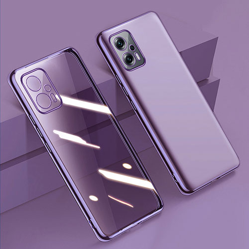 Ultra-thin Transparent TPU Soft Case Cover H01 for Xiaomi Redmi K50i 5G Purple