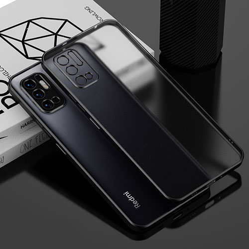 Ultra-thin Transparent TPU Soft Case Cover H01 for Xiaomi Redmi Note 10 5G Black