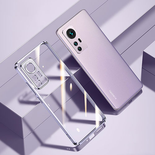 Ultra-thin Transparent TPU Soft Case Cover H01 for Xiaomi Redmi Note 12S Purple