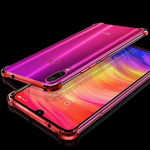 Ultra-thin Transparent TPU Soft Case Cover H01 for Xiaomi Redmi Note 7 Red