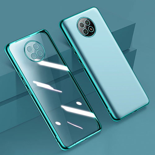 Ultra-thin Transparent TPU Soft Case Cover H01 for Xiaomi Redmi Note 9 5G Green