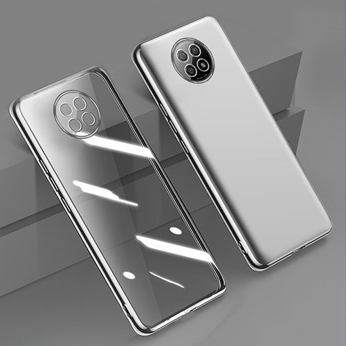 Ultra-thin Transparent TPU Soft Case Cover H01 for Xiaomi Redmi Note 9 5G Silver