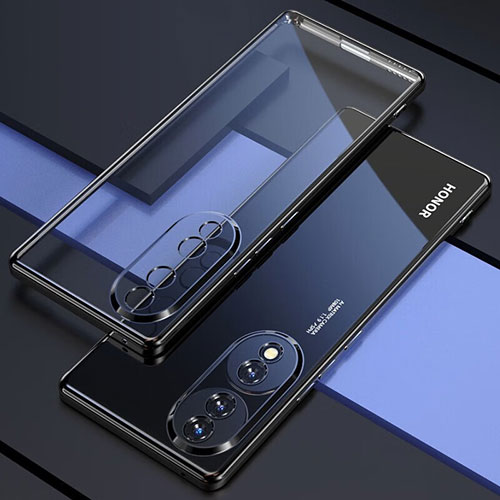 Ultra-thin Transparent TPU Soft Case Cover H02 for Huawei Honor 70 5G Black