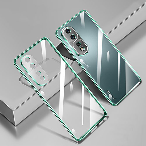 Ultra-thin Transparent TPU Soft Case Cover H02 for Huawei Honor 80 Pro Flat 5G Green