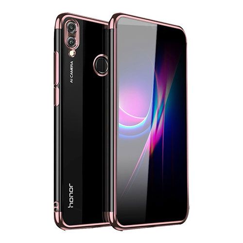 Ultra-thin Transparent TPU Soft Case Cover H02 for Huawei P Smart (2019) Rose Gold