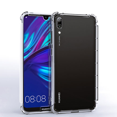 Ultra-thin Transparent TPU Soft Case Cover H02 for Huawei Y7 (2019) Clear