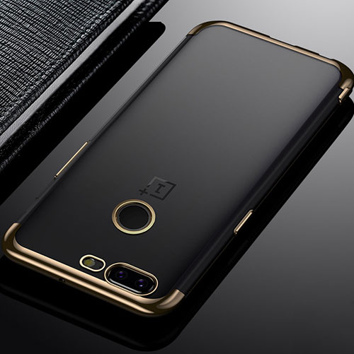 Ultra-thin Transparent TPU Soft Case Cover H02 for OnePlus 5T A5010 Gold