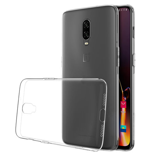 Ultra-thin Transparent TPU Soft Case Cover H02 for OnePlus 6T Clear