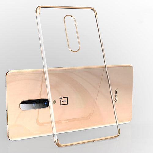 Ultra-thin Transparent TPU Soft Case Cover H02 for OnePlus 7 Pro Gold