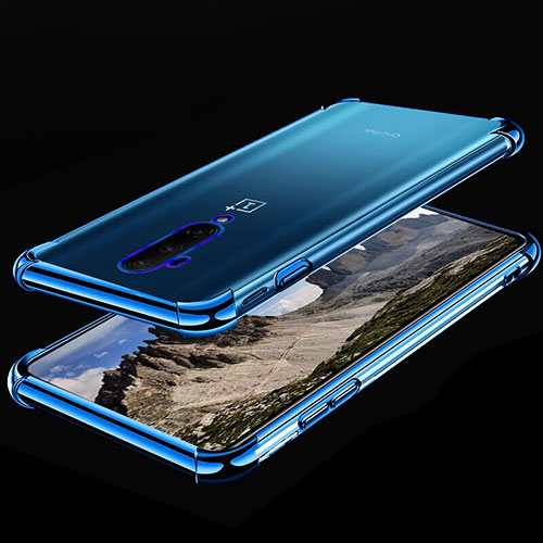 Ultra-thin Transparent TPU Soft Case Cover H02 for OnePlus 7T Pro Blue