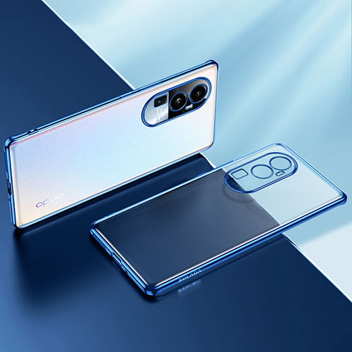 Ultra-thin Transparent TPU Soft Case Cover H02 for Oppo Reno10 Pro+ Plus 5G Blue