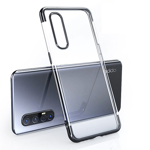 Ultra-thin Transparent TPU Soft Case Cover H02 for Oppo Reno3 Pro Black