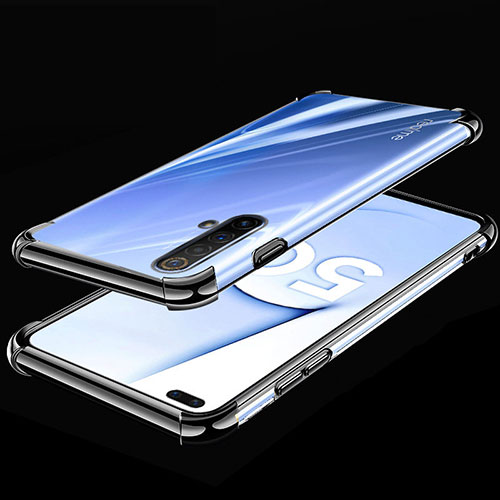 Ultra-thin Transparent TPU Soft Case Cover H02 for Realme X50 5G Black