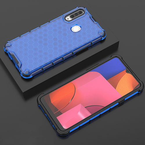 Ultra-thin Transparent TPU Soft Case Cover H02 for Samsung Galaxy A20s Blue