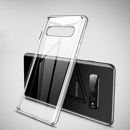 Ultra-thin Transparent TPU Soft Case Cover H02 for Samsung Galaxy S10 5G Silver