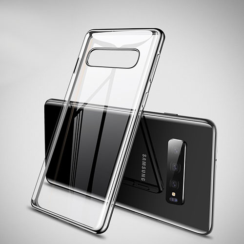 Ultra-thin Transparent TPU Soft Case Cover H02 for Samsung Galaxy S10 Plus Black