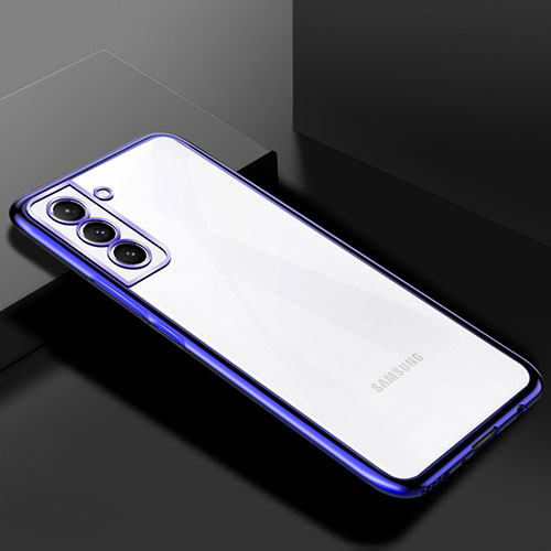 Ultra-thin Transparent TPU Soft Case Cover H02 for Samsung Galaxy S25 Plus 5G Blue