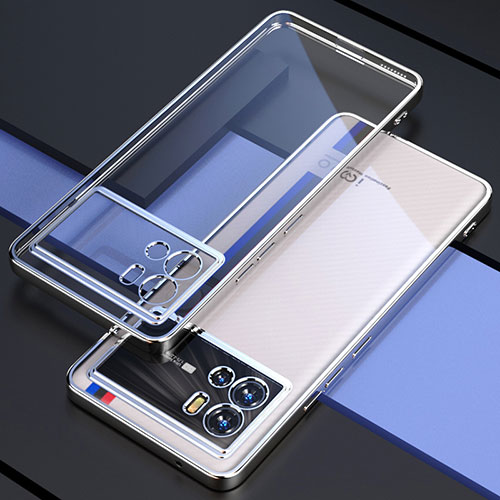 Ultra-thin Transparent TPU Soft Case Cover H02 for Vivo iQOO 9 5G Silver